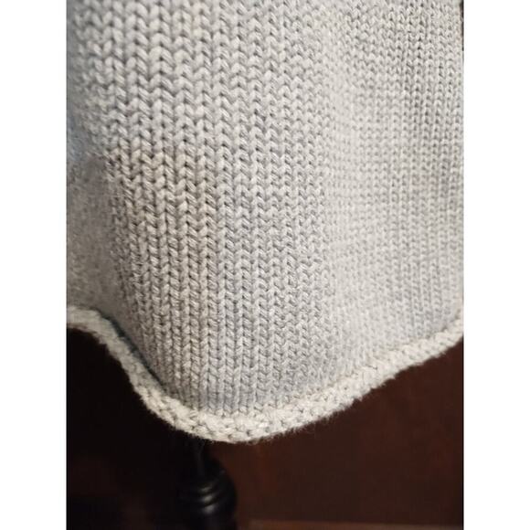 J. JILL Sweater Size Medium Gray Loose Tunic Chunky High neck Minimalist Capsule - Picture 3 of 7